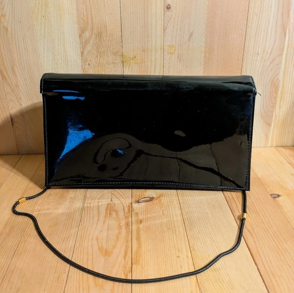 Elegant Black Clutch Bag Vintage